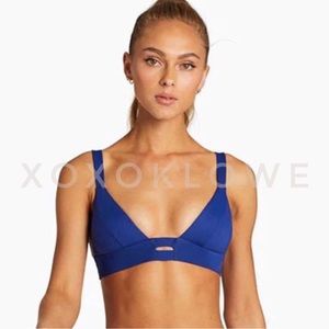 Vitamin A Neutra Bralette Bikini Top in Deep Blue NWT